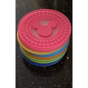 Vintage Disney Flexible Silicone Drink Coasters Mickey Mouse 12 Pieces